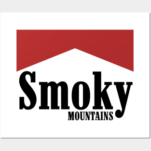 Funny Retro Smoky Mountains Logo Posters and Art